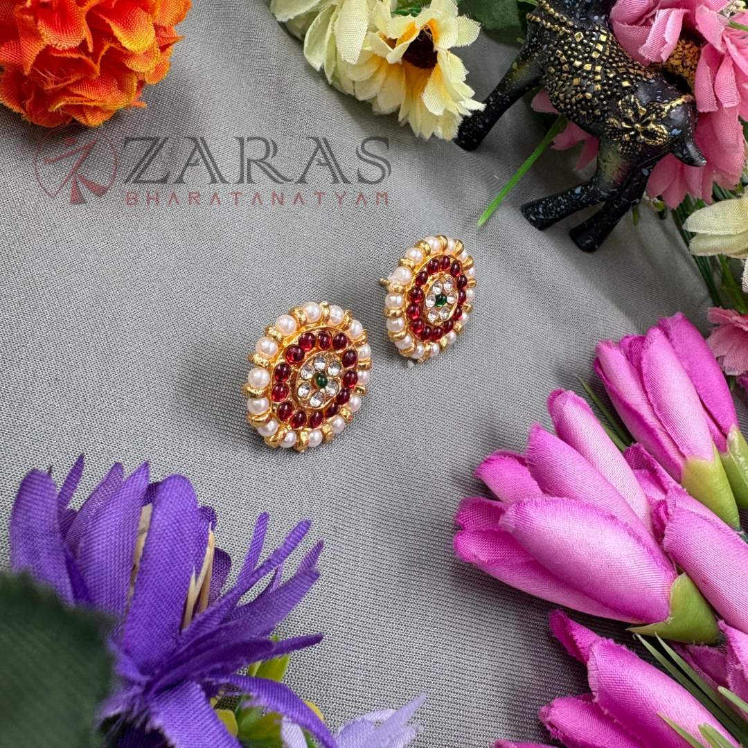 Bharatanatyam Dance Jewellery - Kammal RG Kemp with Beads image 1