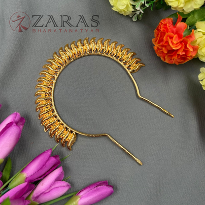 Bharatanatyam Dance Jewellery - Leaf Gold S Head Arch image 0