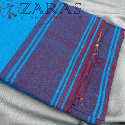 Bharatanatyam Dance Practice Saree - Light Blue Plain Border image 1