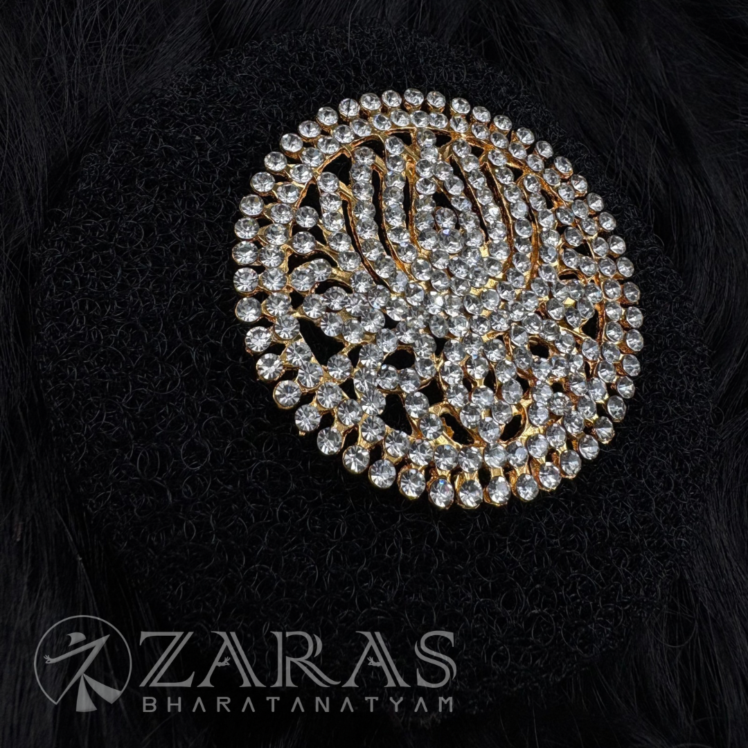 Bharatanatyam Dance Jewellery - Rakodi Lotus White Stones image 1