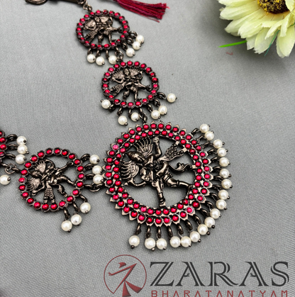 Bharatanatyam Dance Jewellery Black - Necklace Nadaraj & Sulam CS RG Kemp Beads image 0