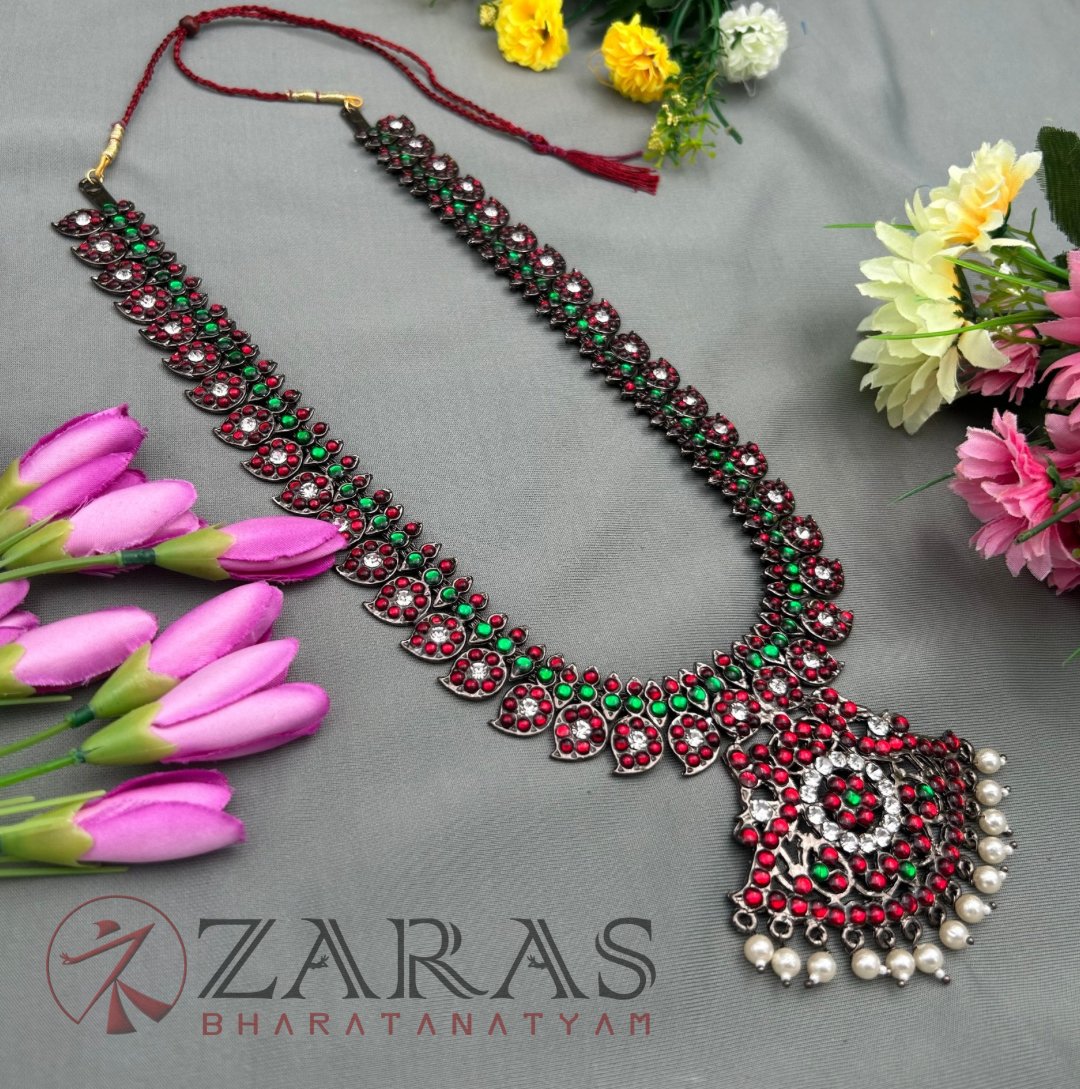 Bharatanatyam Dance Jewellery Black - Haaram RG Kemp Manga Design 3MM image 2