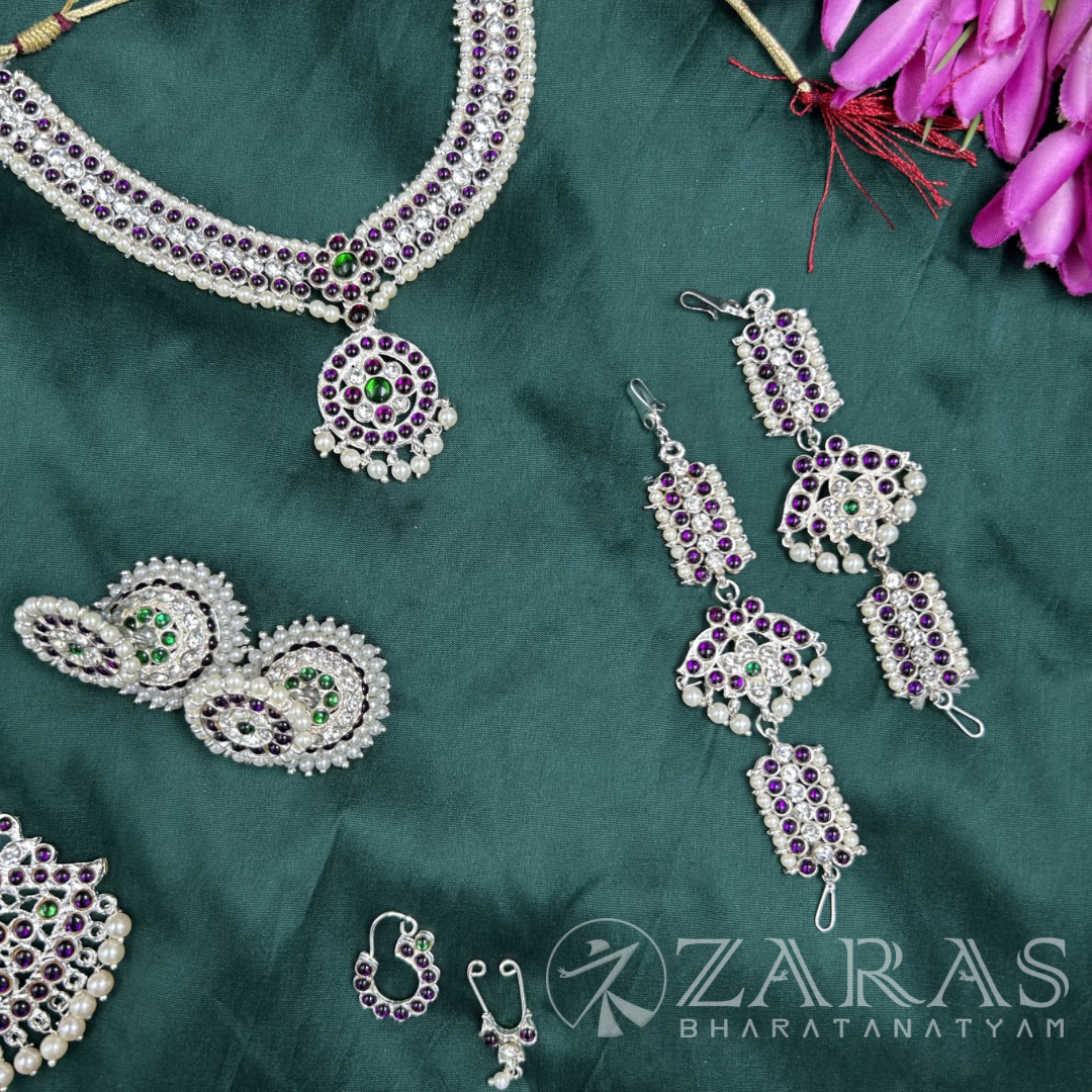 Bharatanatyam Dance Silver Jewellery - Full Set Sow PG Kemp CS image 3
