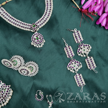 Bharatanatyam Dance Silver Jewellery - Full Set Sow PG Kemp CS image 3