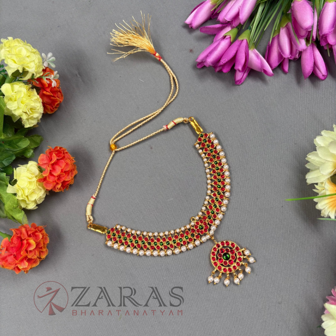 Bharatanatyam Dance Jewellery Necklace - Round V RG Kemp CS Beads image 0