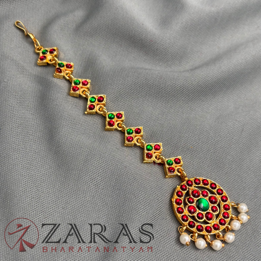 Bharatanatyam Dance Jewellery - V Round RG Kemp Netti Chutti image 3