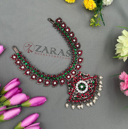 Bharatanatyam Dance Jewellery Black - Necklace Manga & Pakad RG Kemp CS Beads image 1