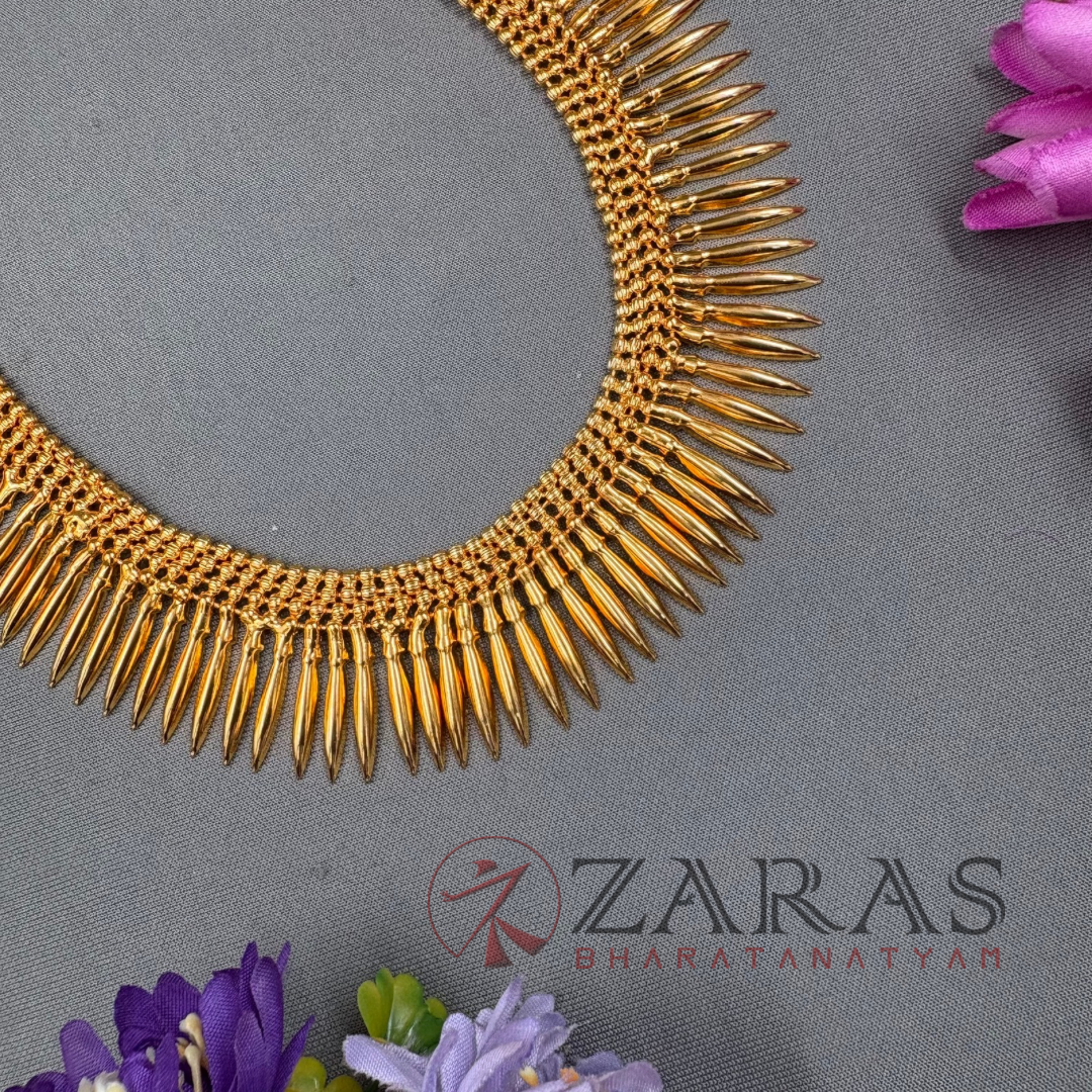 Bharatanatyam Dance Jewellery Necklace - Gold Kuchi  RG Kemp image 2