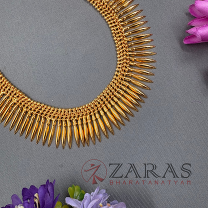 Bharatanatyam Dance Jewellery Necklace - Gold Kuchi  RG Kemp image 2