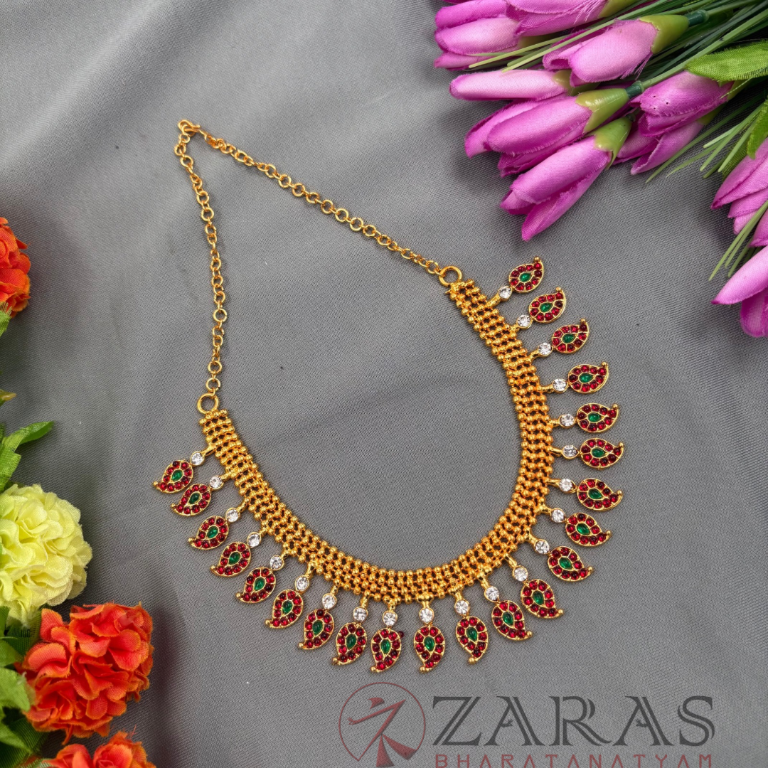 Bharatanatyam Dance Jewellery Necklace - Gold Balls Manga RG Kemp image 0