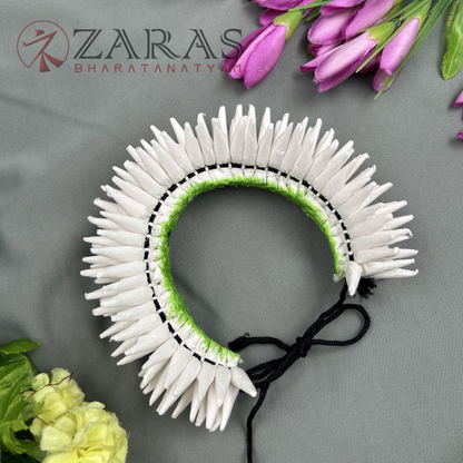 Bharatanatyam Dance Paper Flower - Full White Sharp Ring image 0