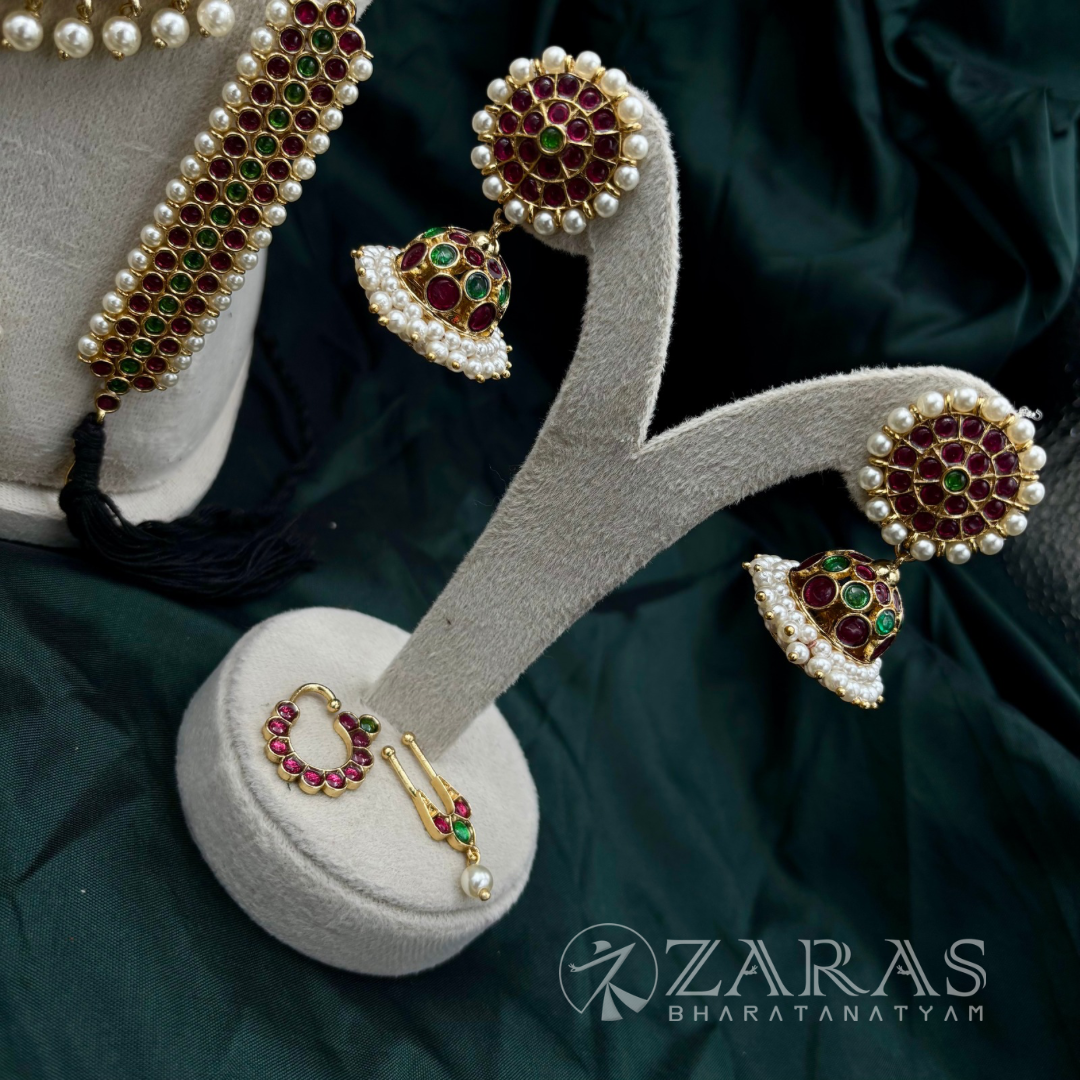 Bharatanatyam Dance Premium Jewellery Full Set - Sow RG Kemp CSG image 2