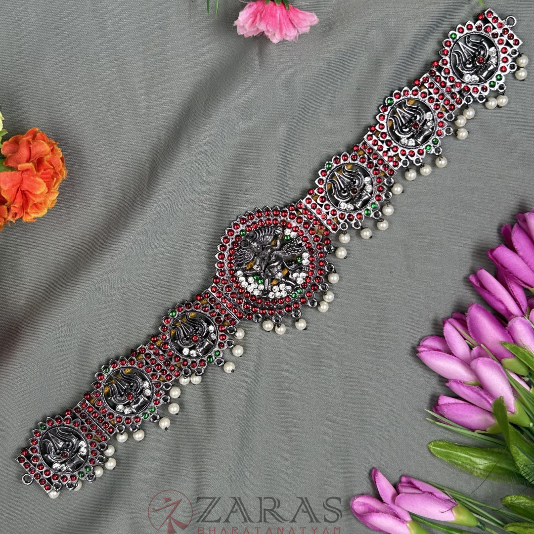 Bharatanatyam Dance Jewellery Black - Nadaraj RG Kemp CS Hip Belt (Ottiyanam) image 0