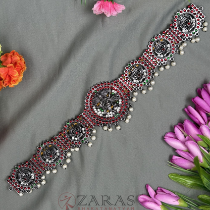 Bharatanatyam Dance Jewellery Black - Nadaraj RG Kemp CS Hip Belt (Ottiyanam) image 0