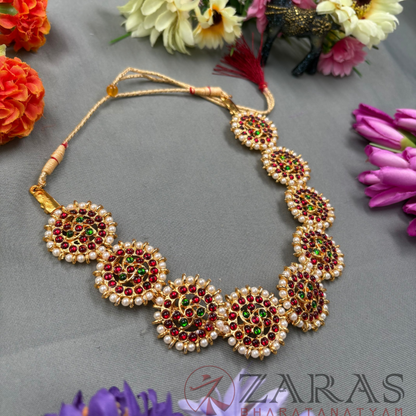 Bharatanatyam Dance Jewellery Necklace - B Round RG Kemp CS Beads image 1