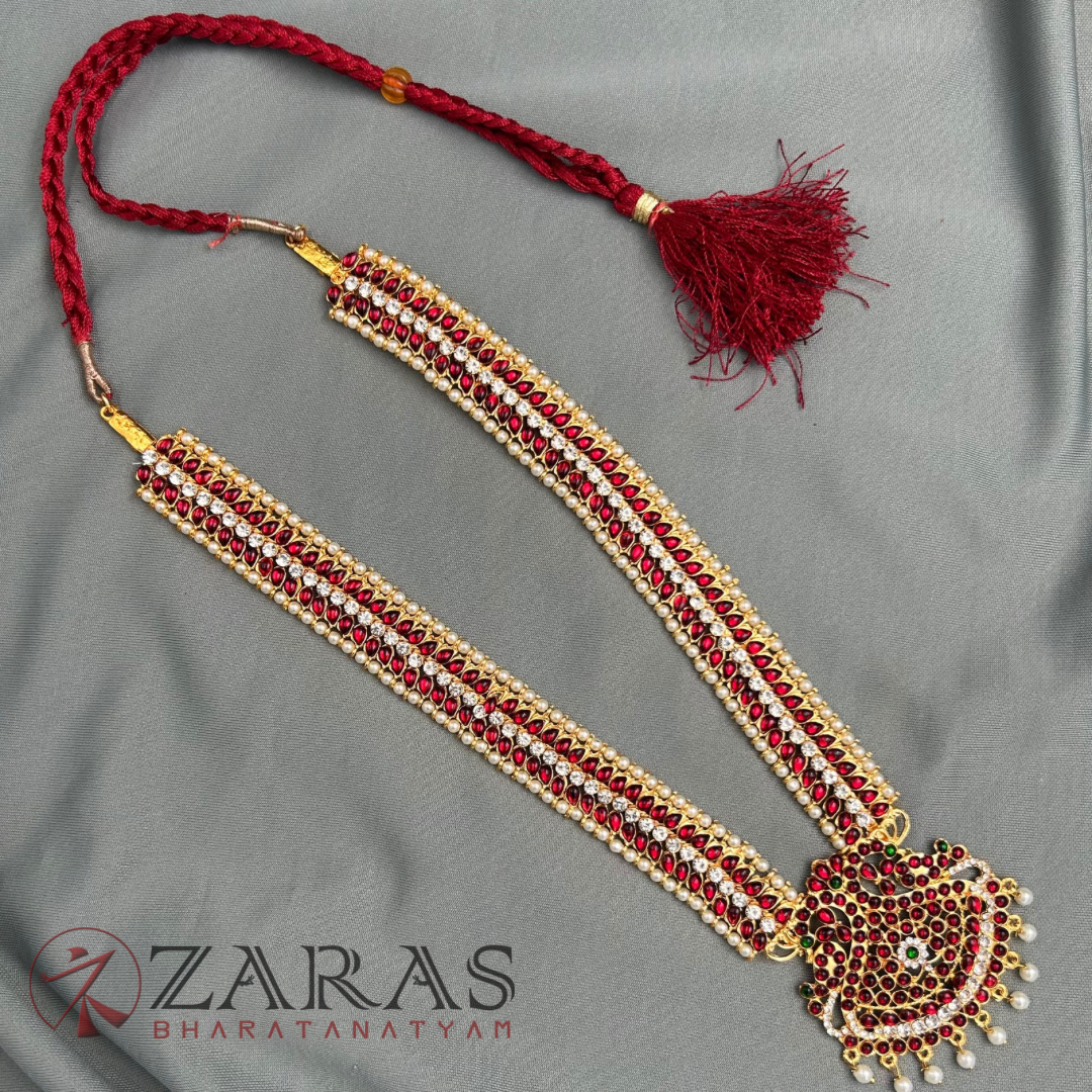Bharatanatyam Dance Jewellery -  SOW & Leaf CS RG Kemp Balls Haaram image 2