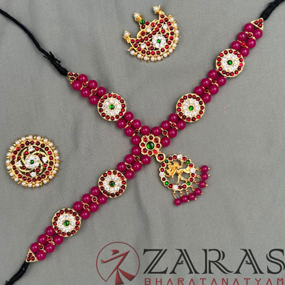 Bharatanatyam Dance Jewellery - Nataraj & Pink Pearls RG Kemp image 0
