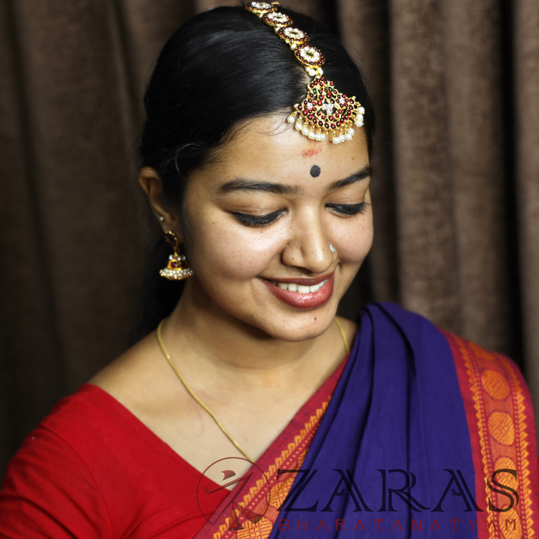 Bharatanatyam Dance Jewellery -  4 Round RG Kemp Netti Chutti Pata image 1