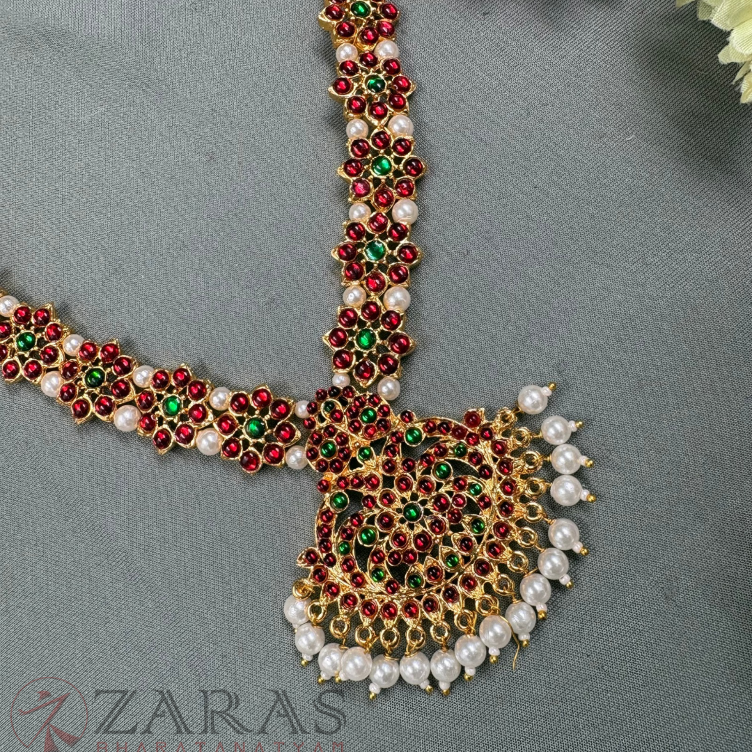 Bharatanatyam Dance Jewellery Necklace - Flower RG Kemp CS Beads image 2