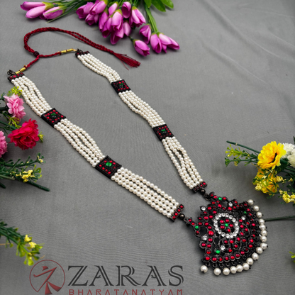 Bharatanatyam Dance Jewellery Black - 4 Lines Bea & Padak CS RG kemp Haaram image 2