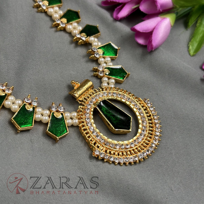 Bharatanatyam Dance Jewellery - Haaram Enamel RG Kemp CS image 1