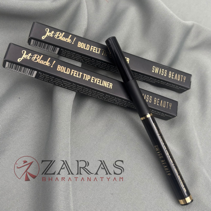 Bharatanatyam Dance Makeup Products - Jet Black Eyeliner Pen (Swiss Beauty) image 0