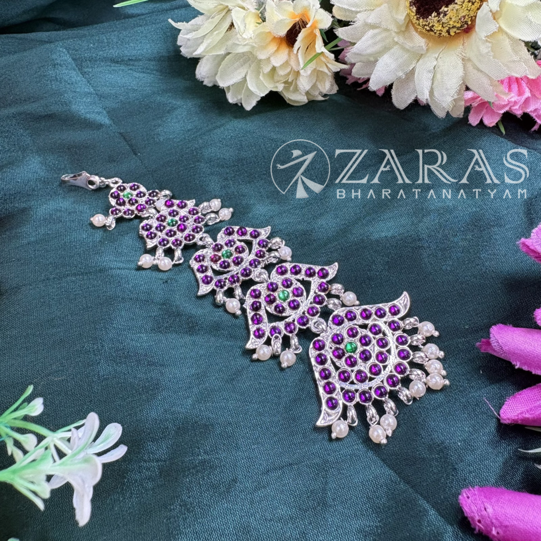 Bharatanatyam Dance Silver Jewellery - 5 Step PG Kemp Netti Chutti Beads image 1