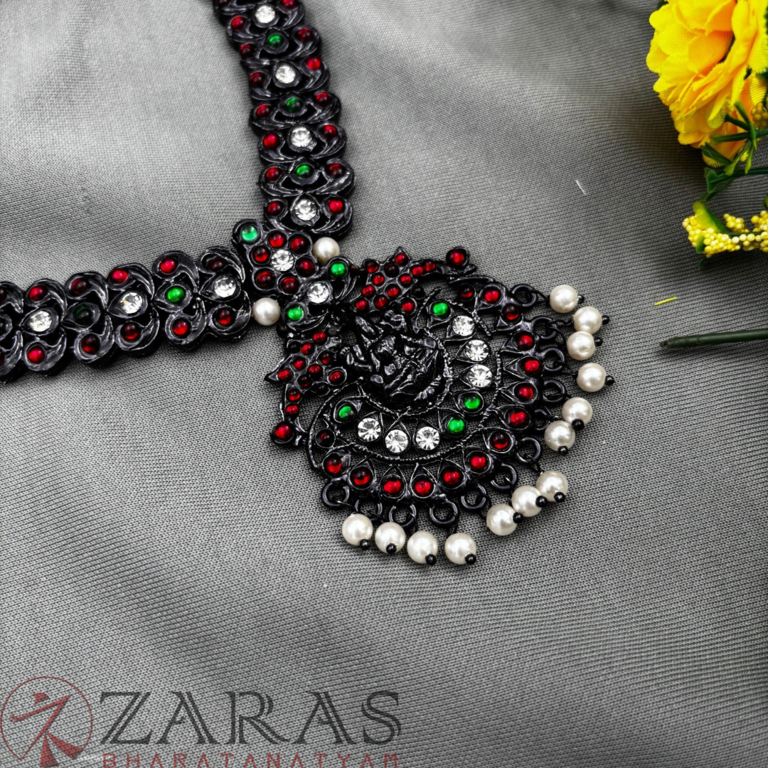 Bharatanatyam Dance Jewellery Black - Necklace Lakshmi & Mee RG Kemp CS Pearls image 0