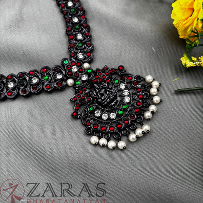 Bharatanatyam Dance Jewellery Black - Necklace Lakshmi & Mee RG Kemp CS Pearls image 0