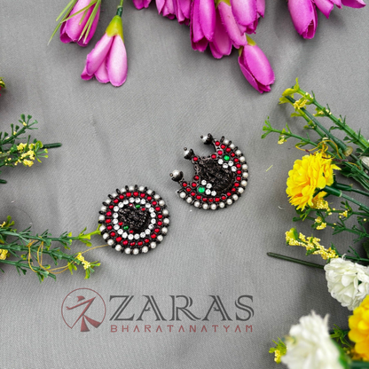 Bharatanatyam Dance Jewellery Black - Sun & Moon Lakshmi RG Kemp B image 4