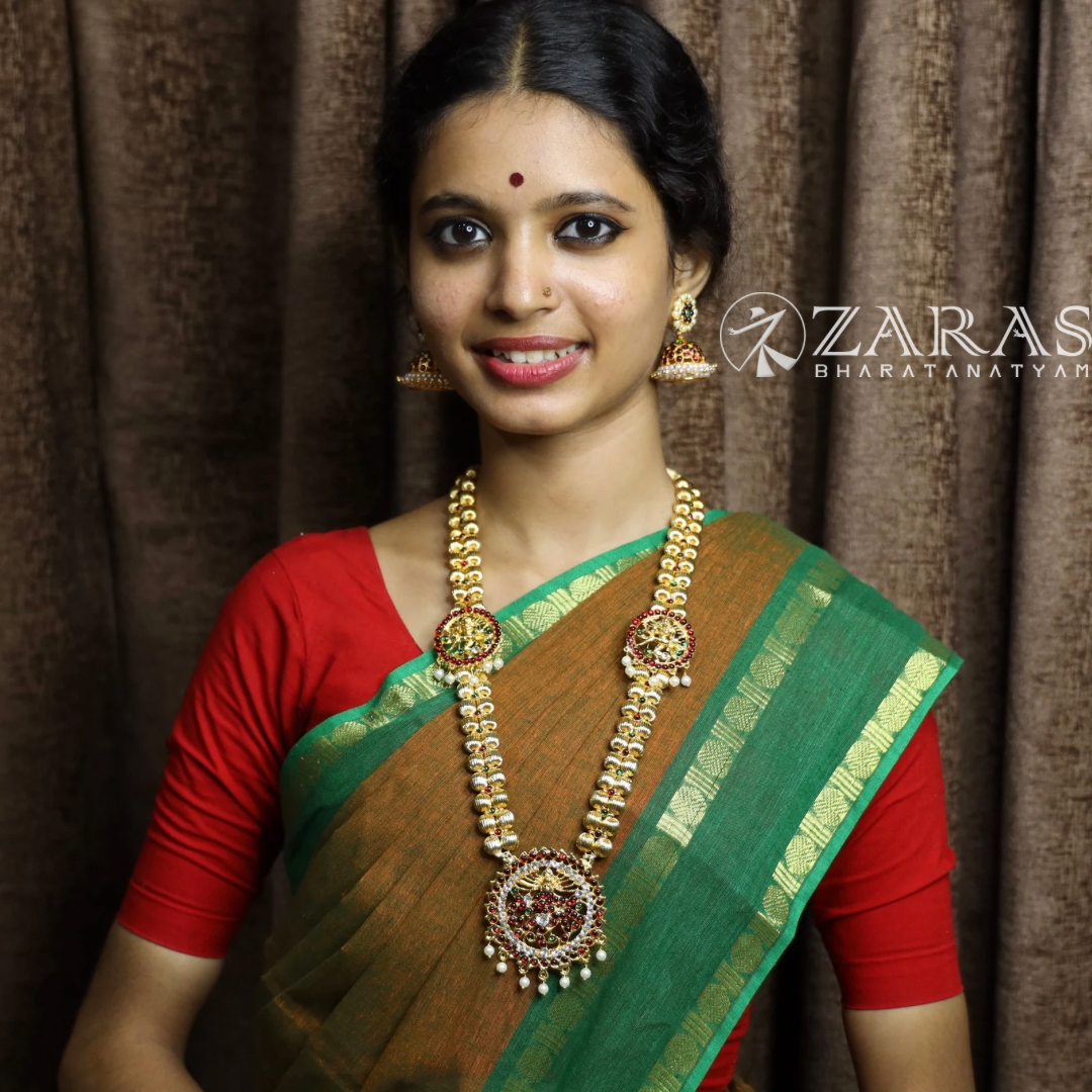 Bharatanatyam Dance Jewellery -  Nadaraj with Gold Balls RG Kemp Balls Haaram image 1