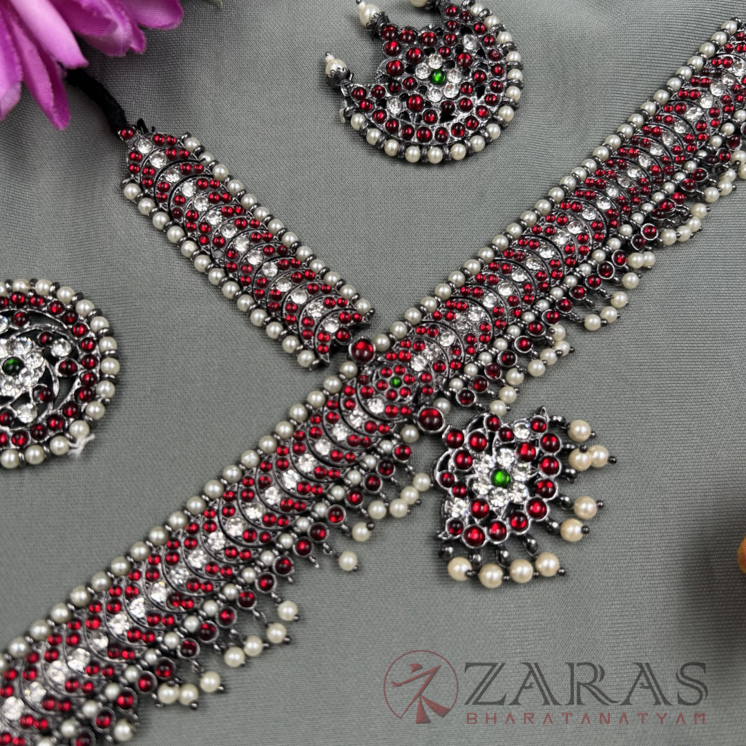 Bharatanatyam Dance Jewellery Black - C Round CS RG Kemp image 2