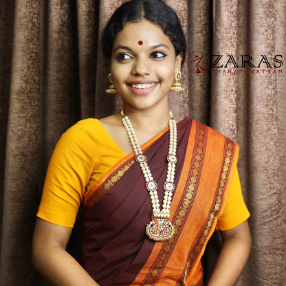 Bharatanatyam Dance Jewellery - Haaram Snake Design Kemp Do Beeds image 1