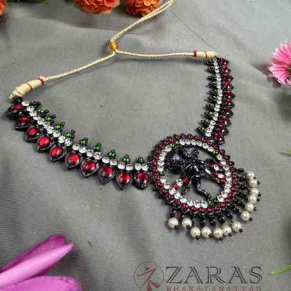 Bharatanatyam Dance Jewellery Black - Nataraj Necklace RG Kemp Beads image 2