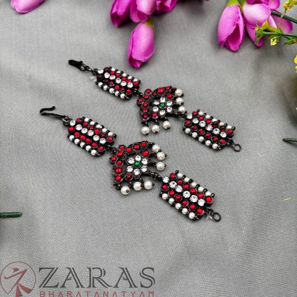 Bharatanatyam Dance Jewellery Black - Maatal Sow & Leaf RG Kemp CS image 1
