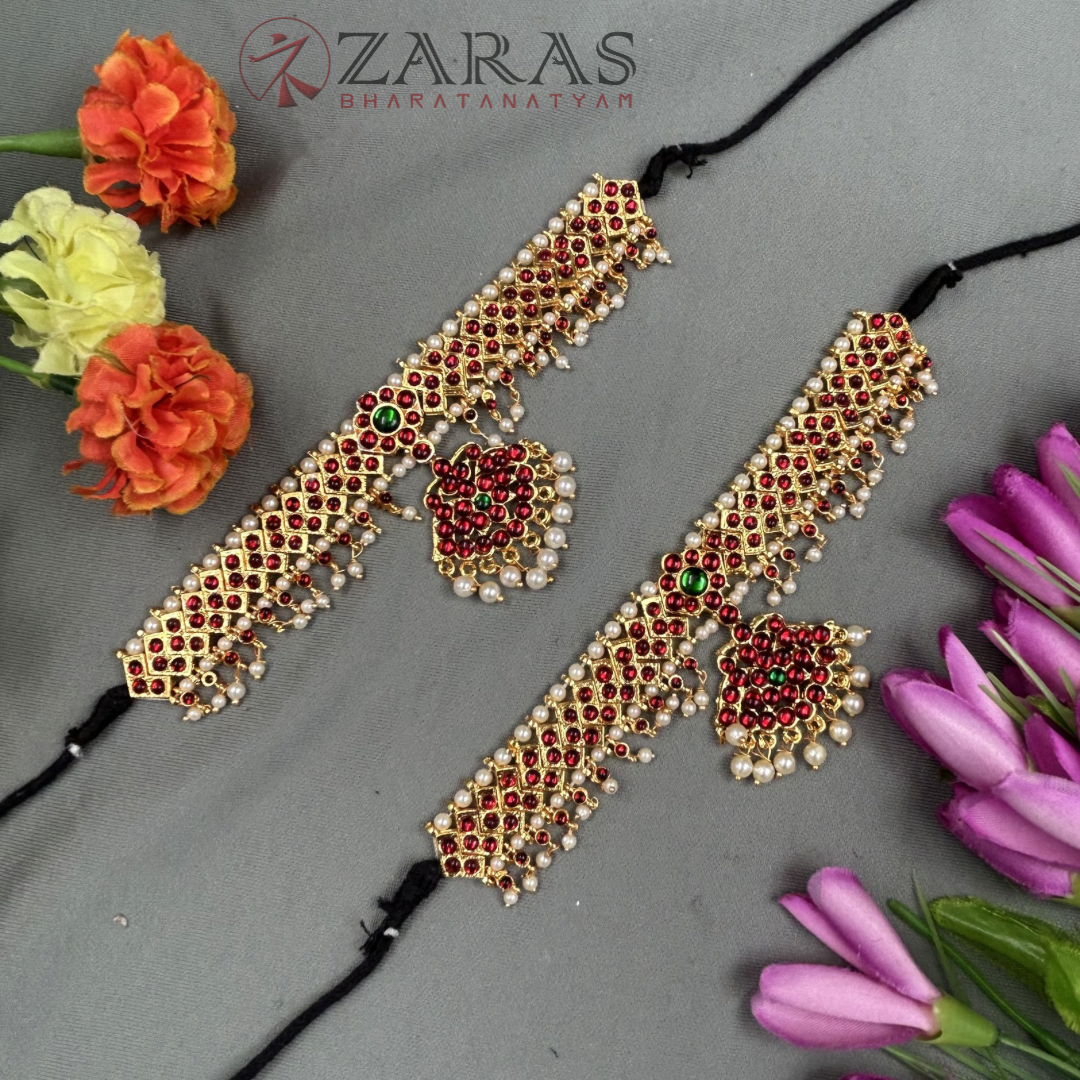 Bharatanatyam Dance Jewellery - V Beads RG Kemp Vangi / Baaju Bandh image 0