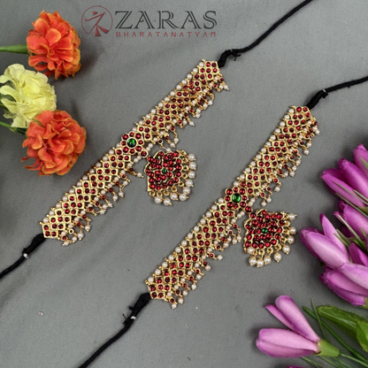 Bharatanatyam Dance Jewellery - V Beads RG Kemp Vangi / Baaju Bandh image 0