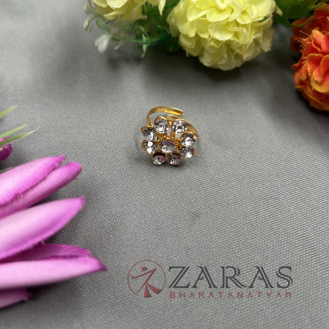 Bharatanatyam Dance Jewellery - Finger Ring WR Stone (Adjustable) image 1