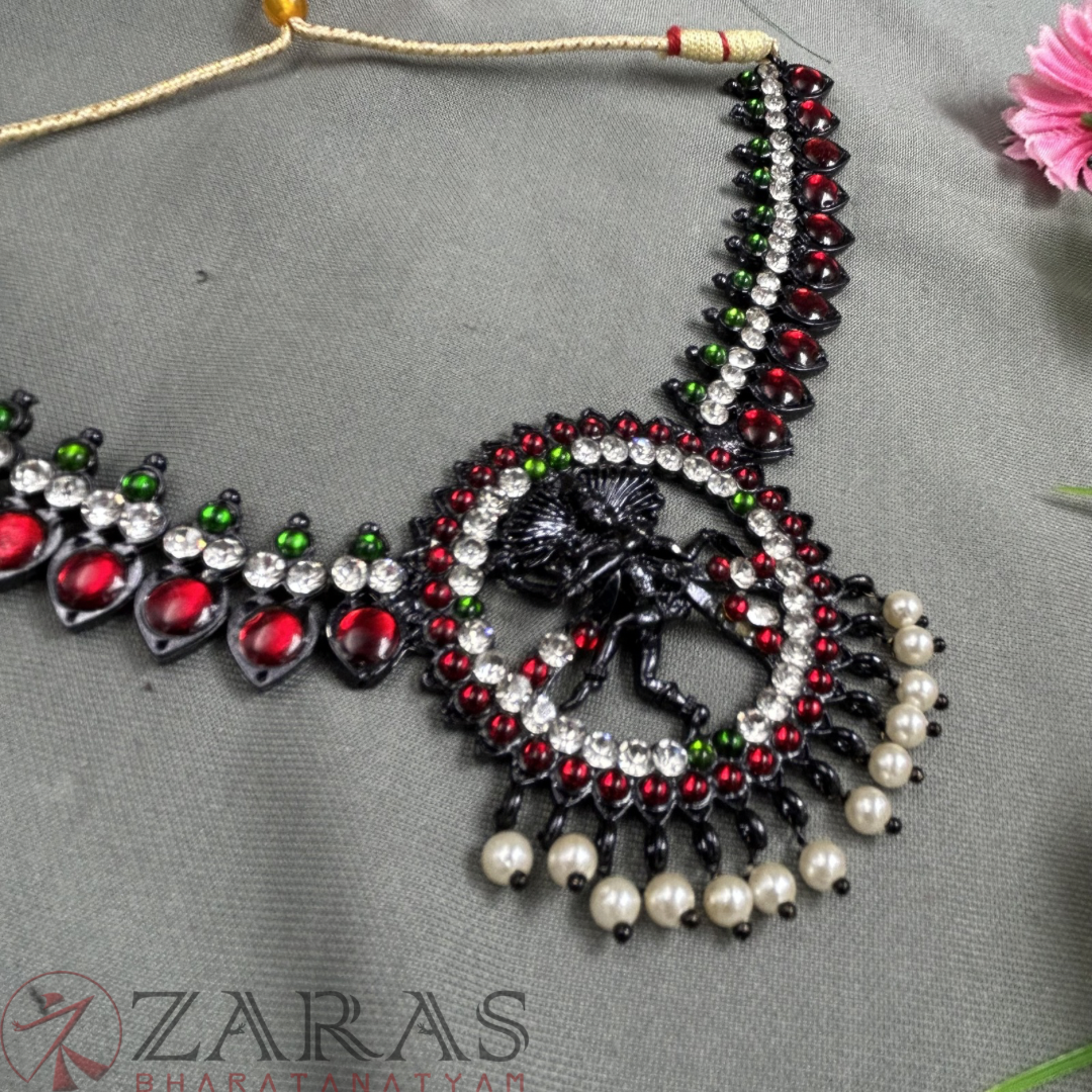Bharatanatyam Dance Jewellery Black - Nataraj Necklace RG Kemp Beads image 1