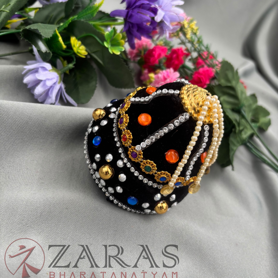 Bharatanatyam Dance Accessories - 3S Aandaal Kondai Stones & Pearls Andavan image 1