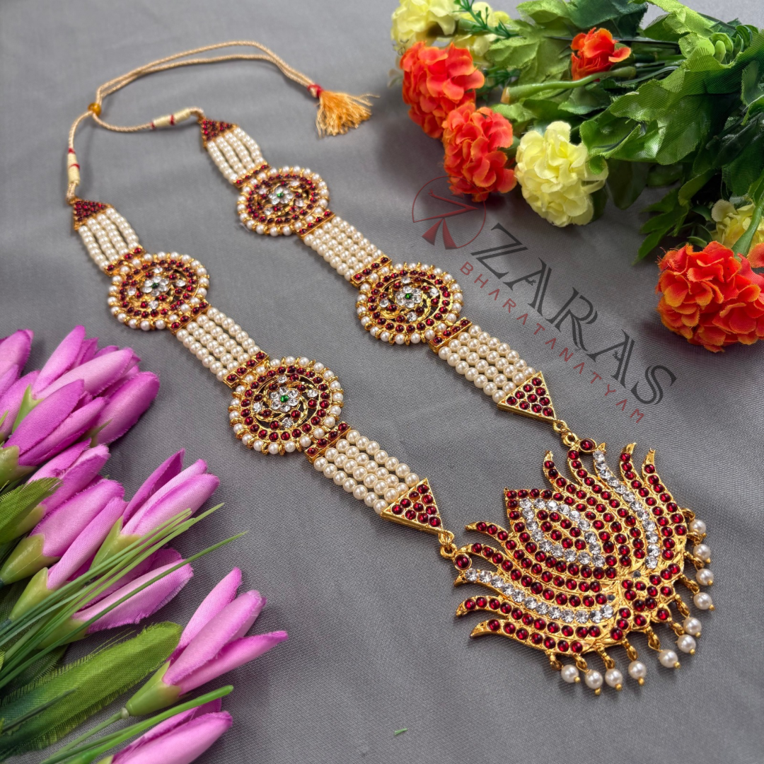 Bharatanatyam Dance Jewellery Haaram - 4L Balls Round Lotes RG Kemp Maalai / Haaram image 1