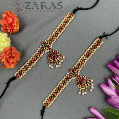 Bharatanatyam Dance Jewellery - Balls Beads RG Kemp Vangi / Baaju Bandh image 0