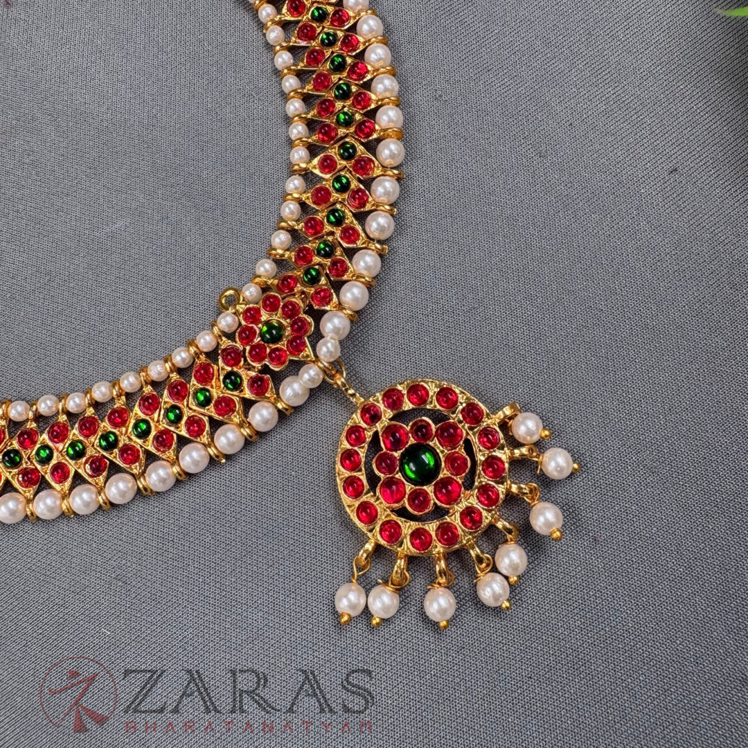 Bharatanatyam Dance Jewellery Necklace - Round V RG Kemp CS Beads image 2