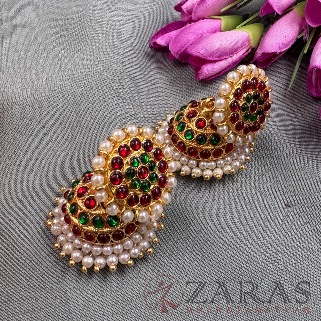 Bharatanatyam Dance Jewellery - Jimiki with Kammal 3L Kemp RG image 0
