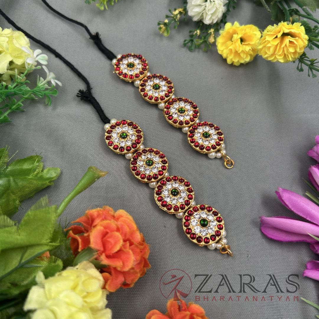 Bharatanatyam Dance Jewellery Maatal - Round Flower RG Kemp CS image 1