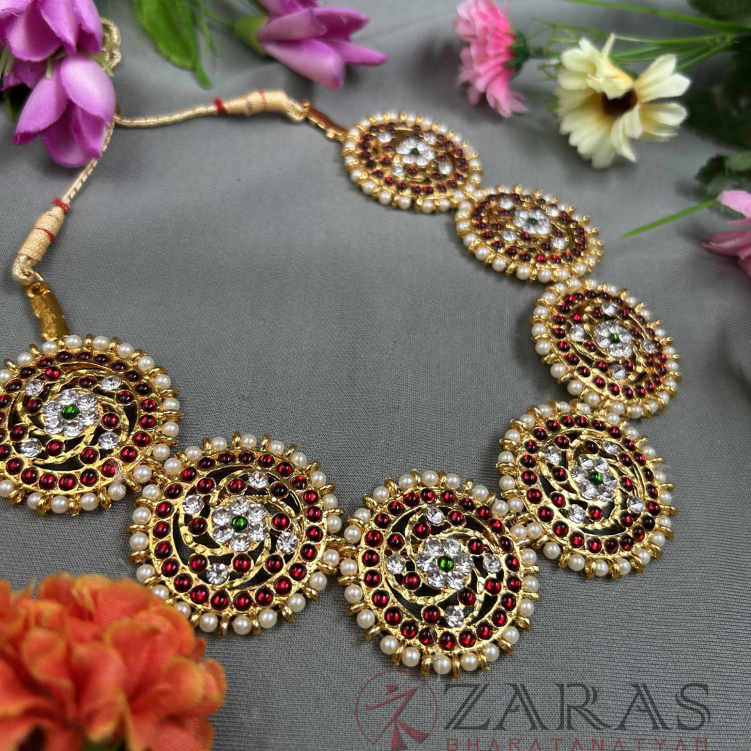 Bharatanatyam Dance Jewellery - Necklace RG Kemp Sun Design image 1