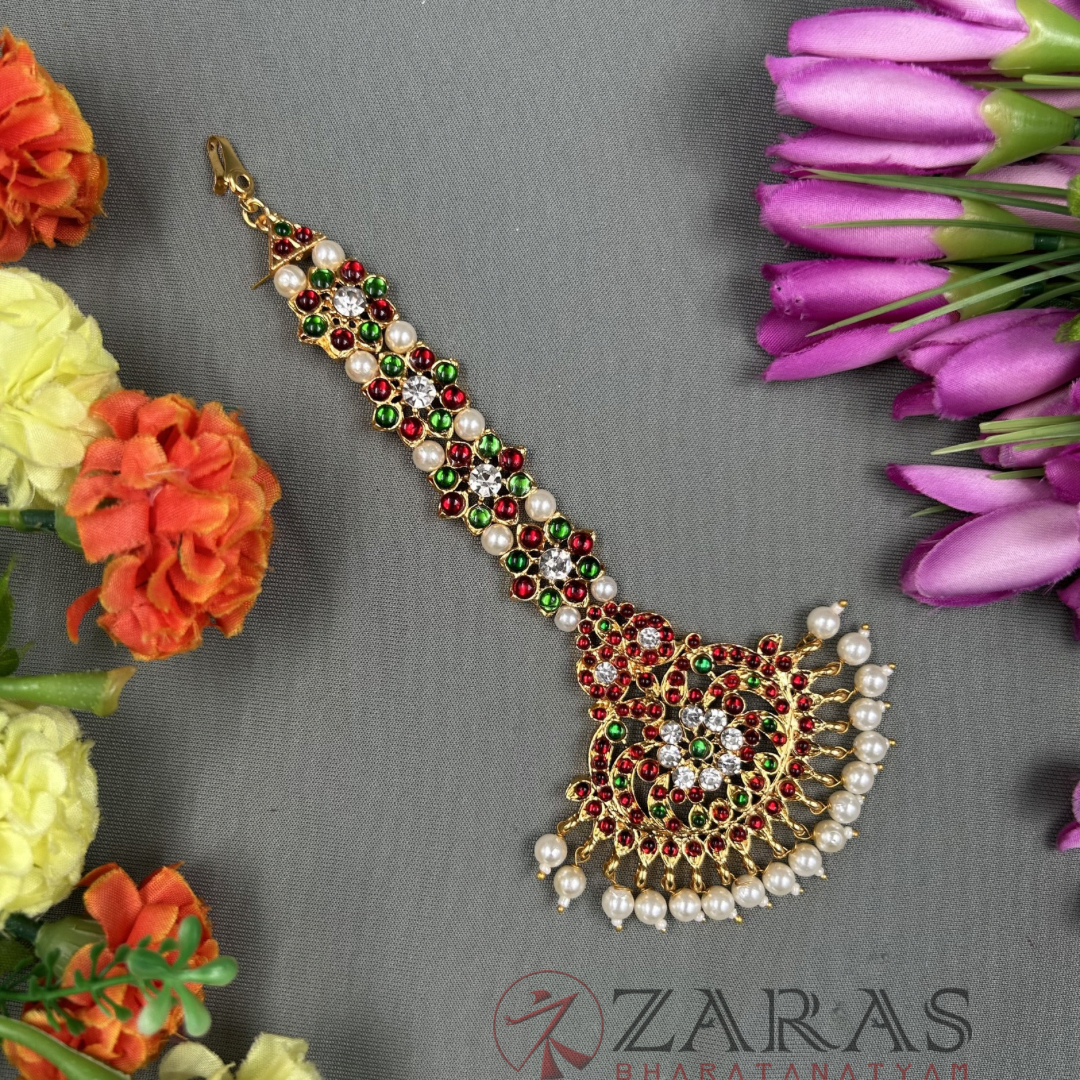 Bharatanatyam Dance Jewellery - Flower RG Kemp Netti Chutti image 0