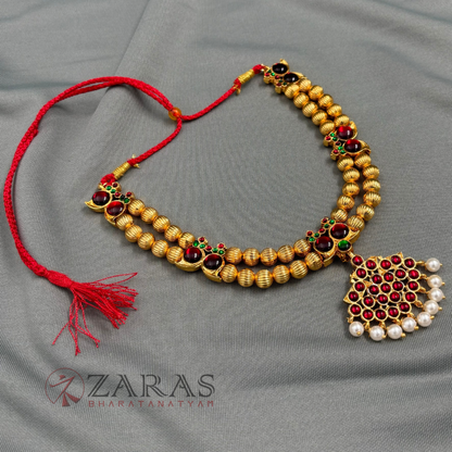 Bharatanatyam Dance Jewellery - Necklace Gold Balls DB Kemp image 1
