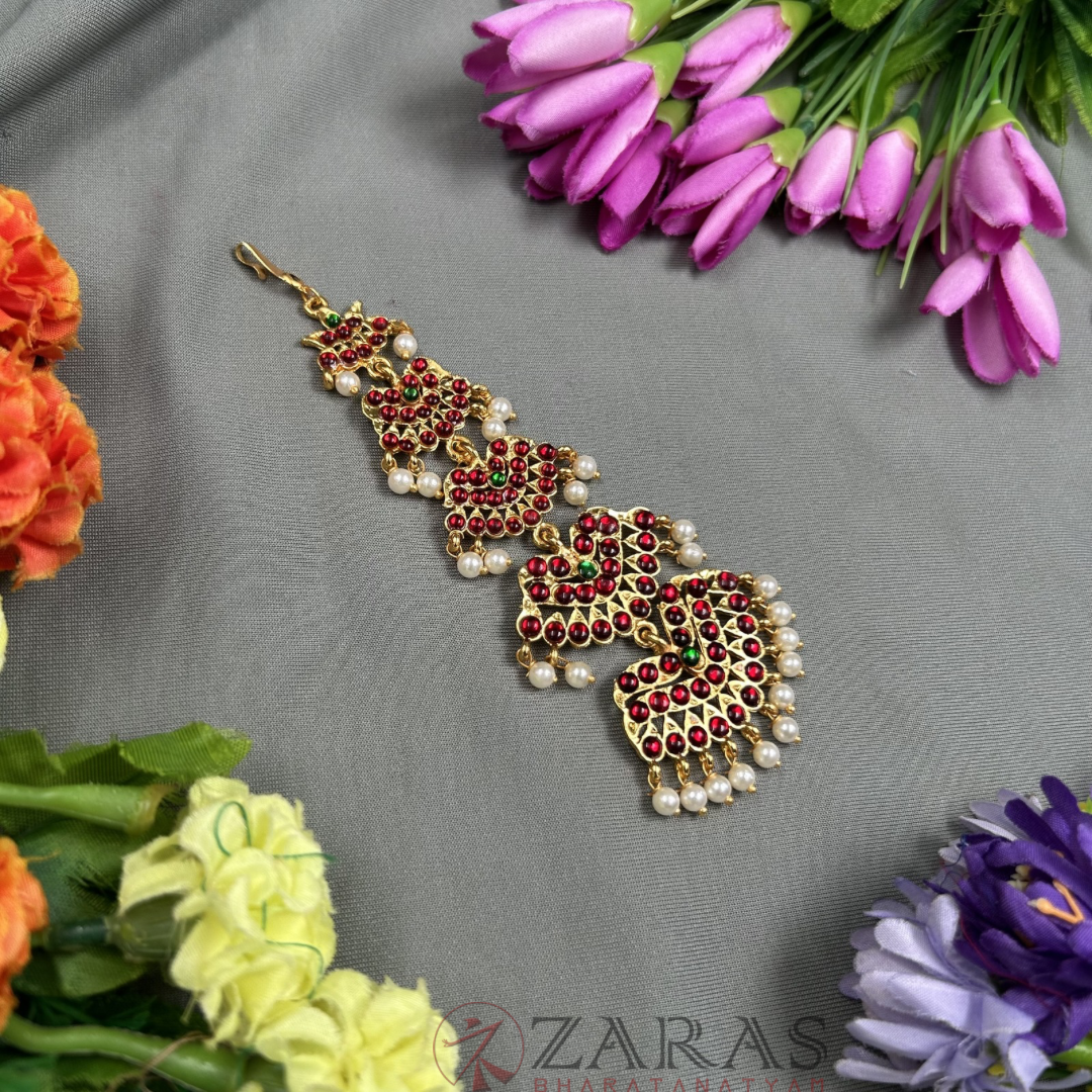 Bharatanatyam Dance Jewellery - Double Manga & Moon RG Kemp Netti Chutti image 1