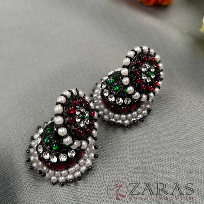 Bharatanatyam Dance Jewellery Black - Kammal with Kammal 3 L Kemp image 1